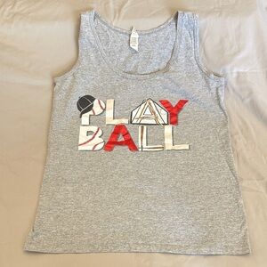 Gray 'Play Ball' Graphic Tank Top